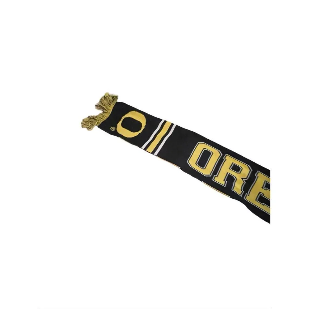 Tradition Scarves Black Yellow NCAA Oregon Ducks Reversible Stripe Scarf